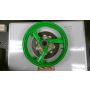 2KM Yamaha TZ250 front wheel & disc - green 3 x 17