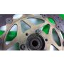 2KM Yamaha TZ250 front wheel & disc - green 3 x 17