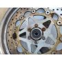 2XT Yamaha TZR250 front wheel & disc F44 2.75 x 17 silver