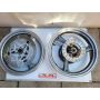 2XT Yamaha TZR250 front & rear wheel disc carrier F44 R57 silver