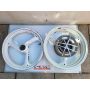 2XT Yamaha TZR250 front & rear wheel disc carrier F44 R57 white