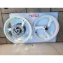 2XT Yamaha TZR250 front & rear wheel disc carrier F44 R57 white