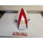 3XV Yamaha TZR250 mudguard white with red decal shortened